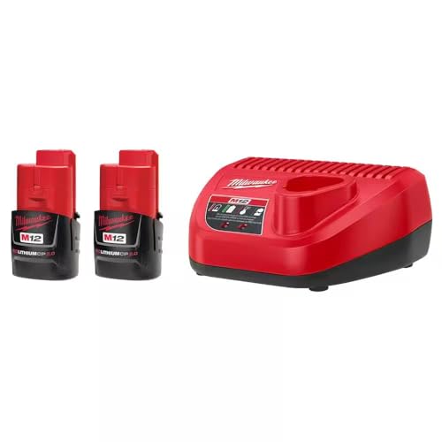 Milwaukee M12 REDLITHIUM 2.0Ah Battery (2-Pack) & Charger Kit product image
