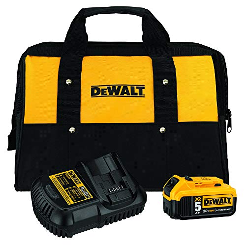 DEWALT 20V MAX 5Ah Lithium-Ion Battery and Charger Kit with Bag (DCB205CK) product image
