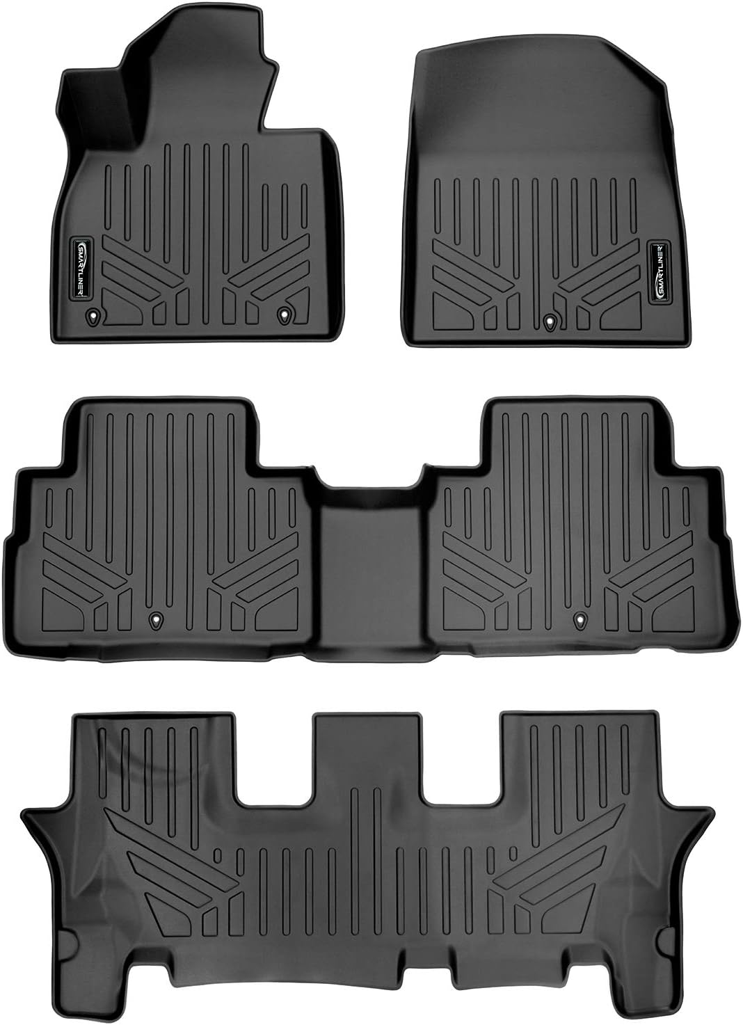 SMARTLINER All Weather Custom Fit Floor Mats 3 Row for Hyundai Palisade 2020-2025