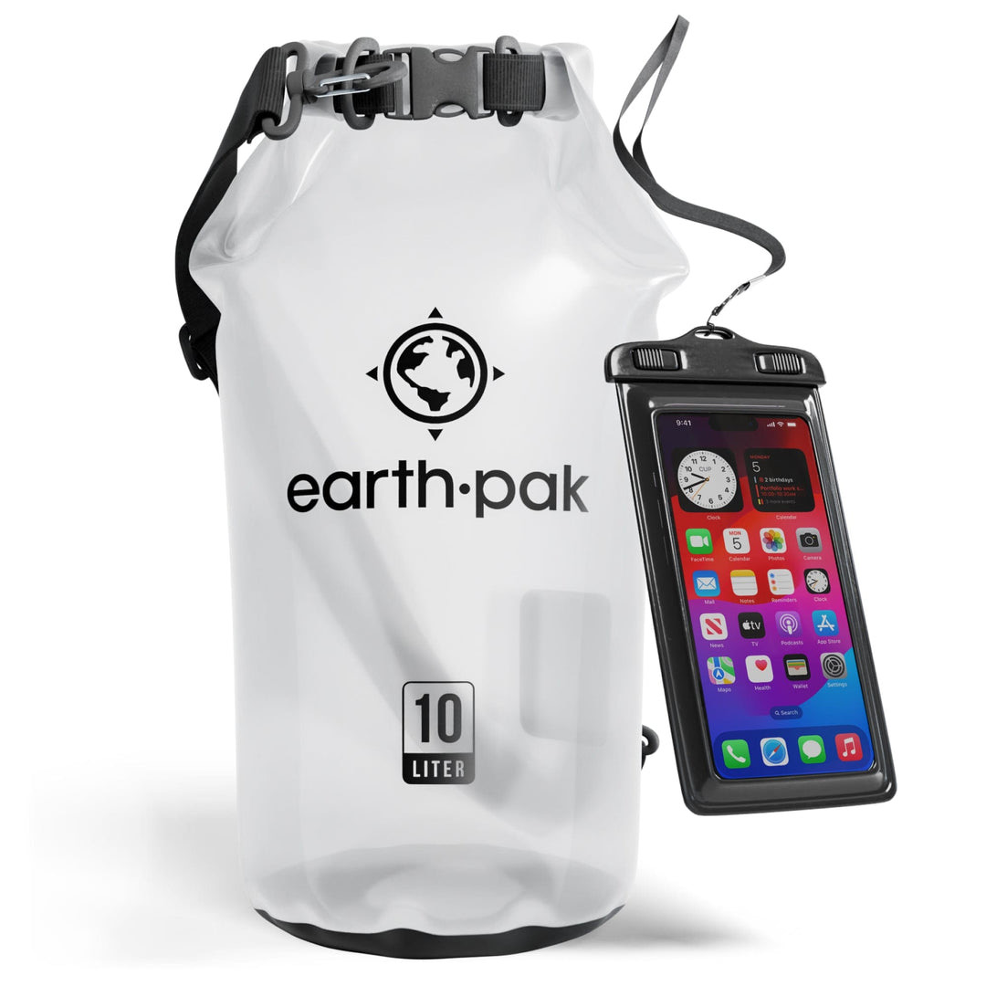 Earth Pak Original Waterproof Dry Bag 20L, Roll-Top Closure, 500D PVC, IPX5