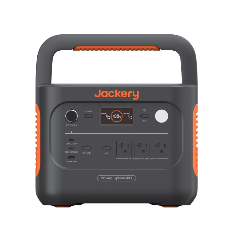 Jackery Explorer 1000 v2 Portable Power Station, 1070Wh LiFePO4 Battery, 1500W AC/100W USB-C Output