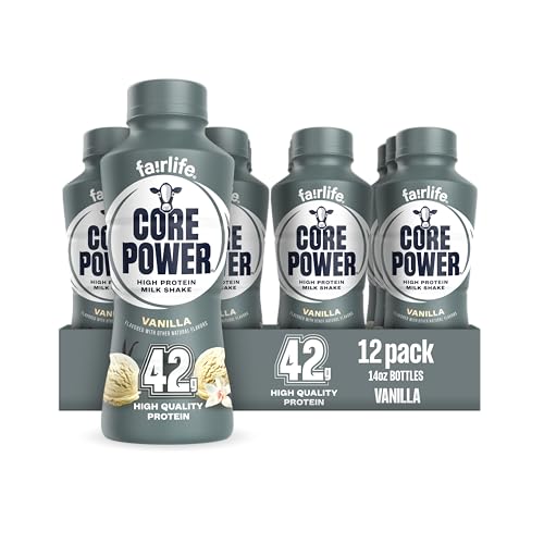 Amazon listing image: fairlife Core Power Elite 42g, Vanilla, 12 containers
