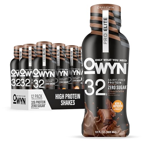 Amazon listing image: OWYN Pro Elite 32g, Chocolate, 12 containers
