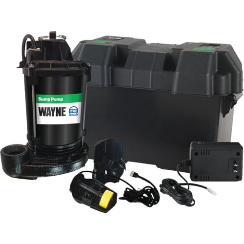 WAYNE ESP25n - 12 Volt Battery Back Up Sump Pump, Battery Not Included - Up to 2,700 Gallons Per Hour product image